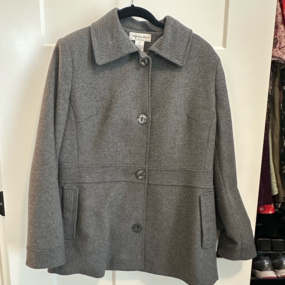 Preston & York Gray Wool Coat